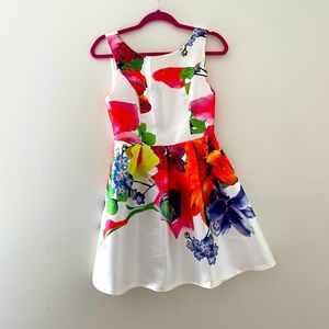 Multi-colored A-Line Dress